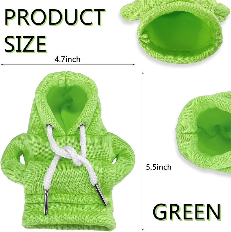 vvag Gear Shift Hoodie,Universal Shift Knob Hoodie, 4.7 Inch Car Shifter Stick Protector Decoration, Funny Hoodie Car Gear Shift Cover, Auto Interior Accessories Shifter Hoodie (Green) - Image 2